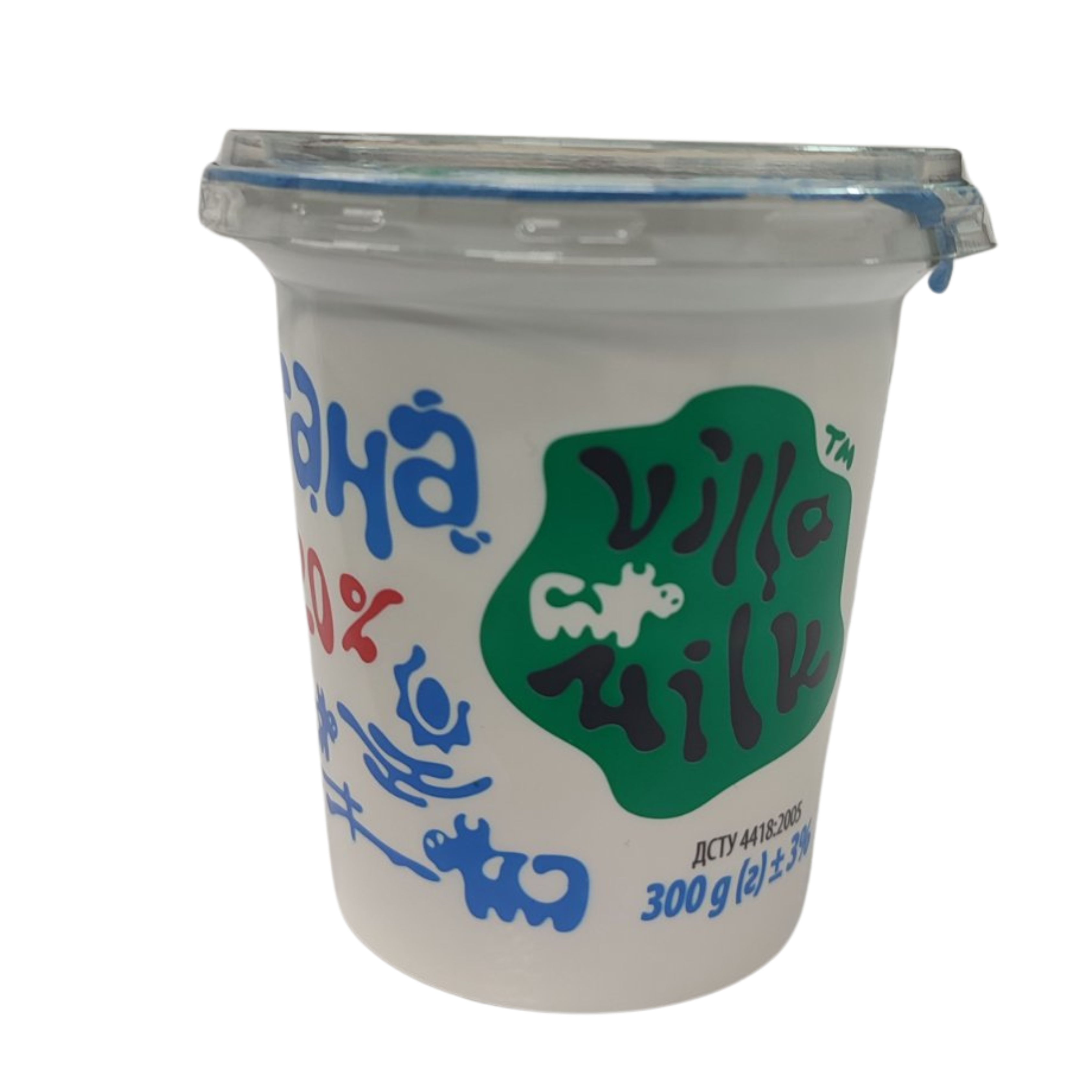 Сметана термостатна ВІЛЛА МІІЛК, 20%, 300г